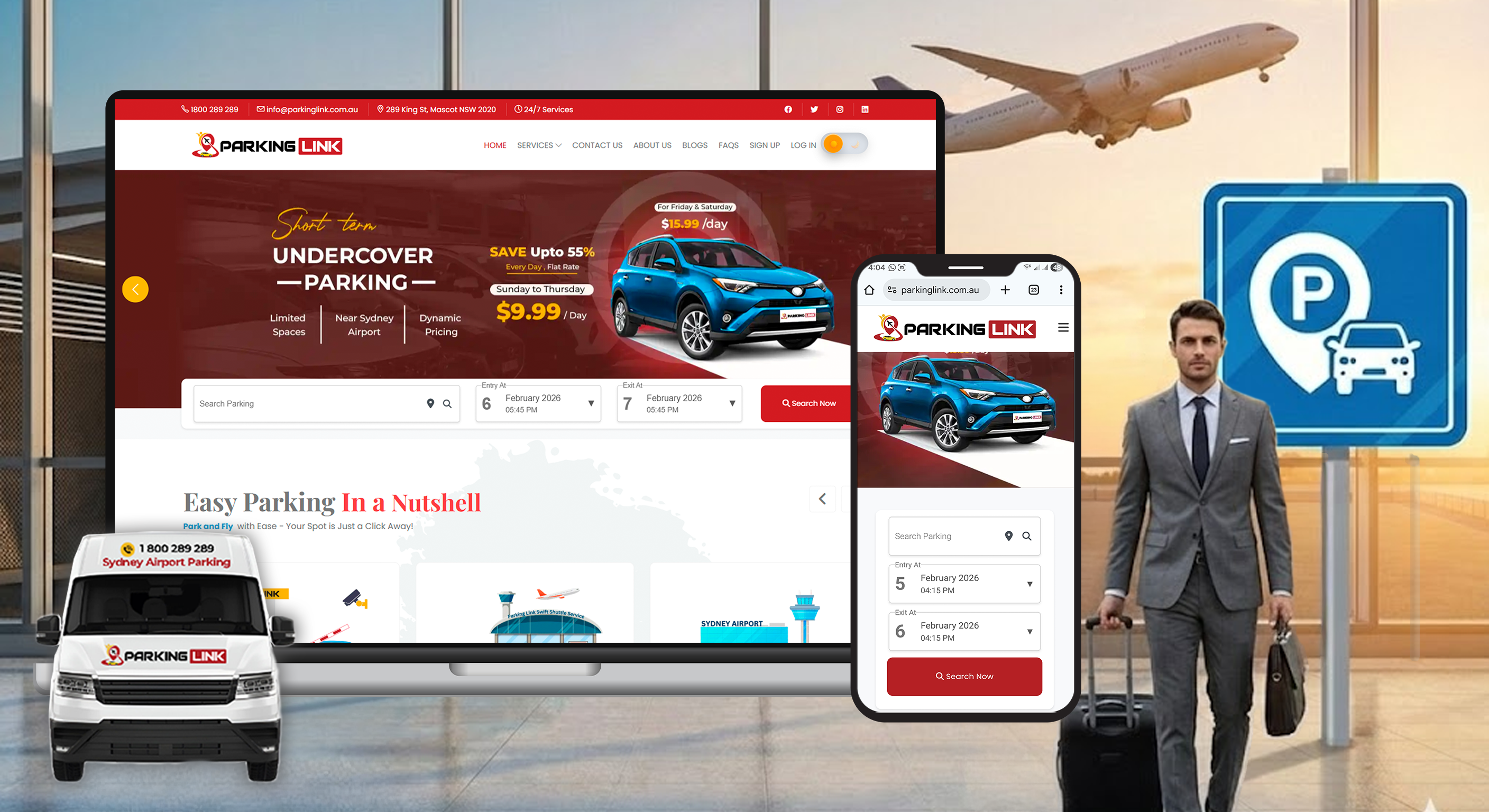 Customer-facing booking website